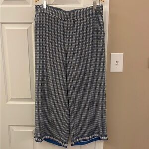 Max Studio Blue and White Wide Leg Pants